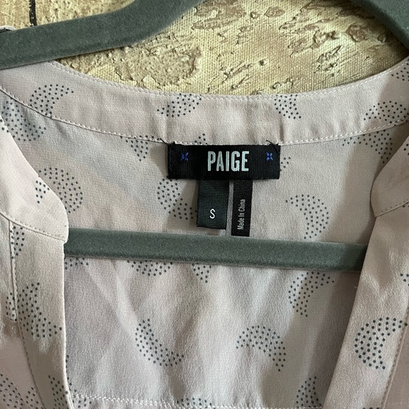 PAIGE Silk Pink Crescent Moon Blouse - Picture 7 of 7